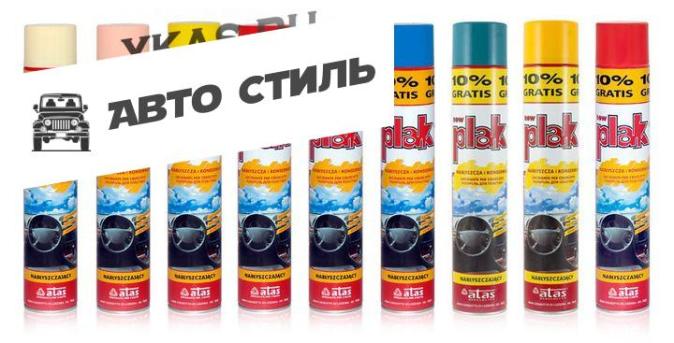 ATAS PLAK 750 ML- спрей. Глянцевая полироль торпеды с запахом "Лимон"